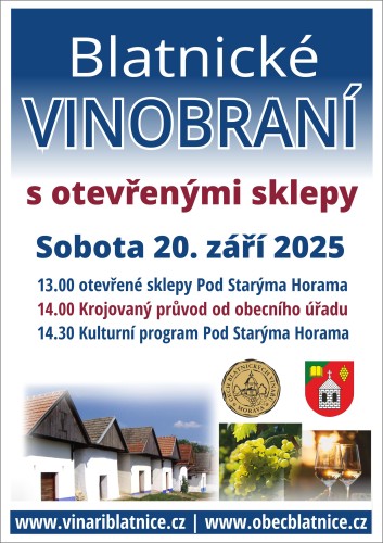 Blatnické vinobraní 20.září 2025
